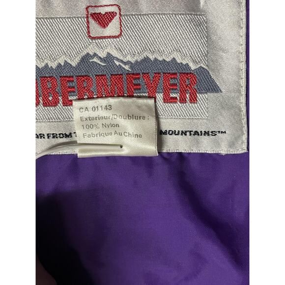 Obermeyer Pullover Jacket Womens Small Purple Black New Arc Ski Hooded Mittens - Picture 12 of 15